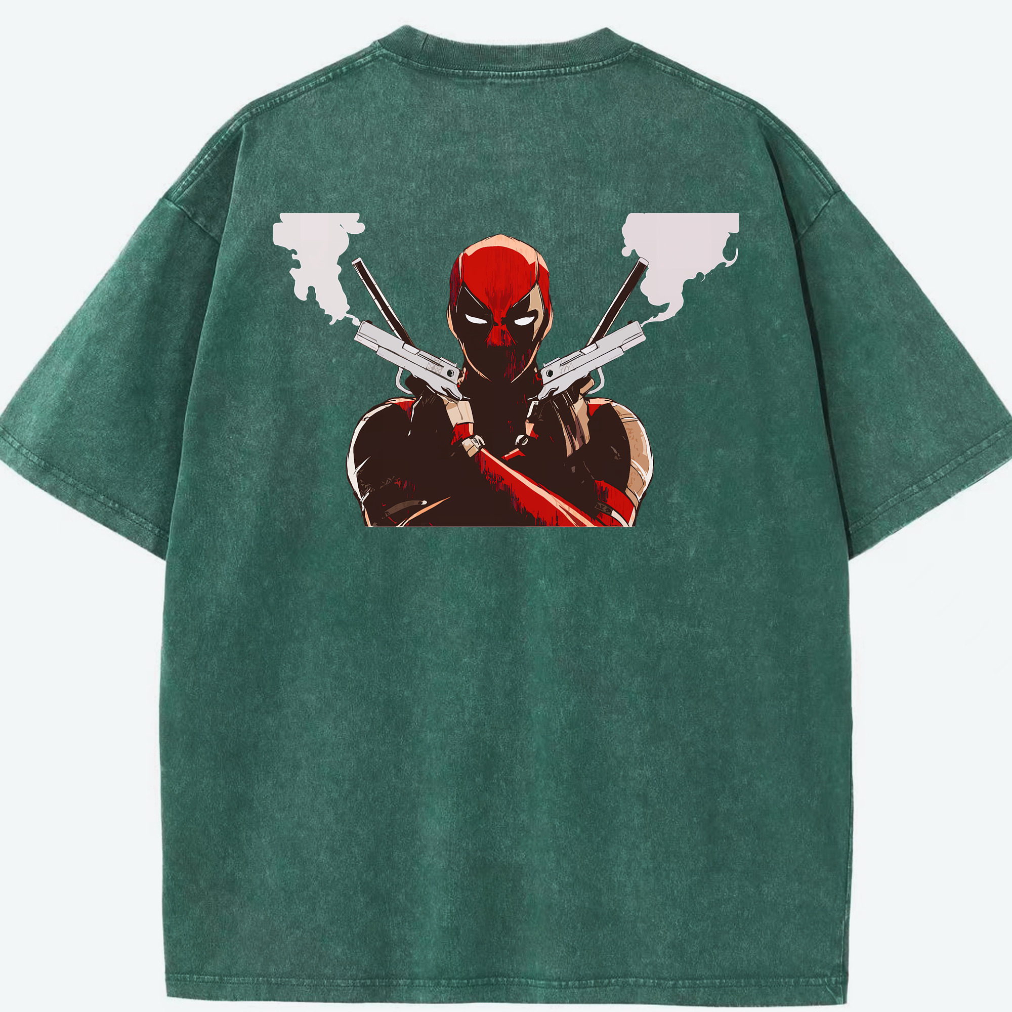 （画像用） Deadpool デッドプール 綿100% ヴィンテージ風 半袖Tシャツ（背面プリント）